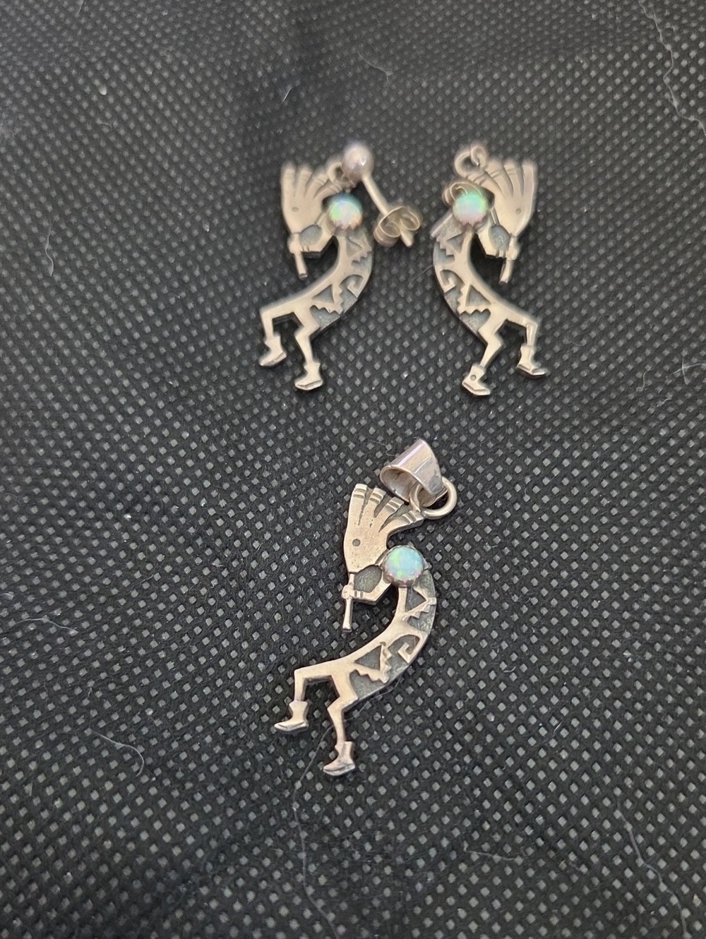 Signed Sappai Sterling KIOPELLI Pendant and Earrings.